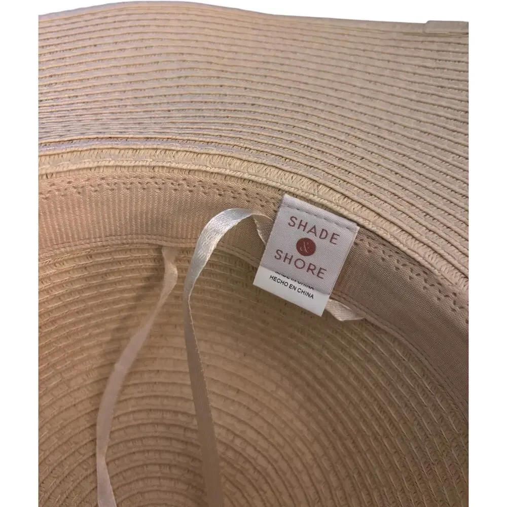 Shade & Shore Wide Brimmed Sun Hat Coastal Poolside Vacation Summer